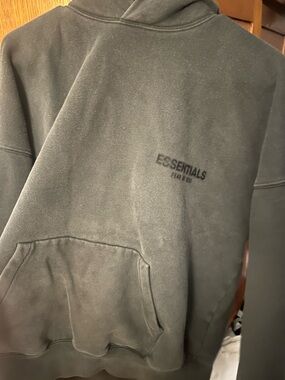 Essentials stretch limo black hoodie
